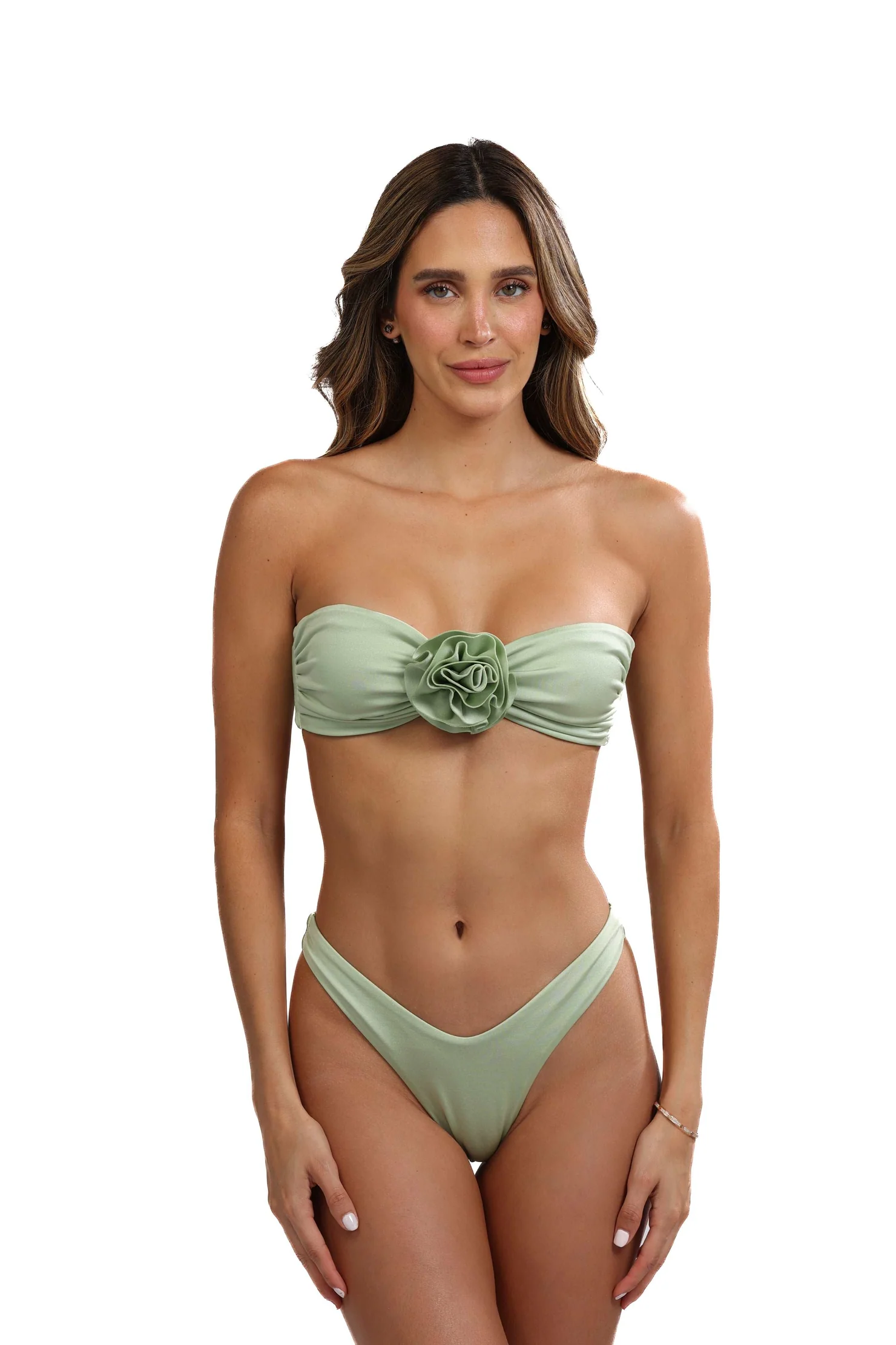 Almamia Ginko Latin Bikini Bottom Green