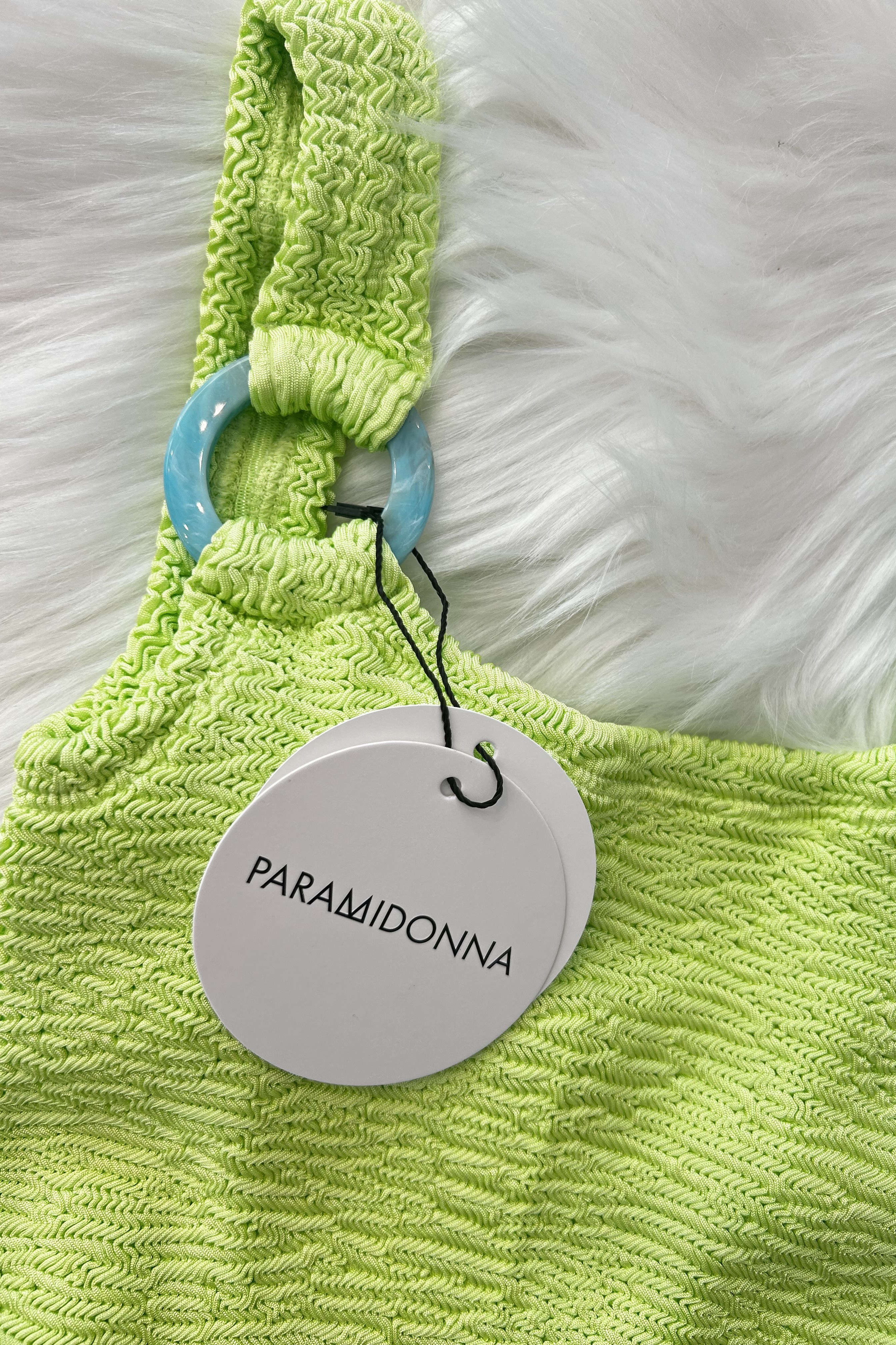 Paramidonna Sophia Ribbed Swimsuit Pistachio