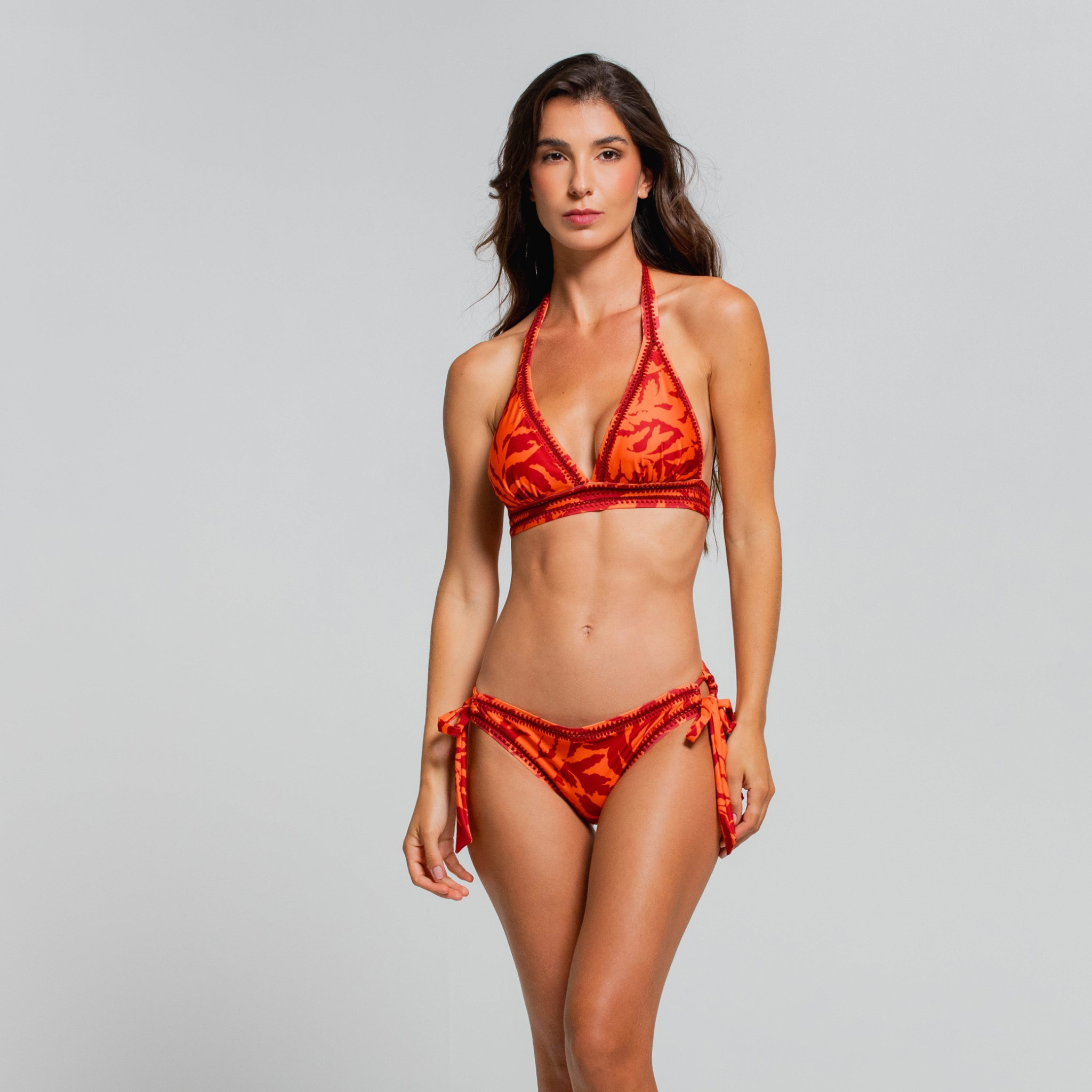 Cosita Linda Leaves Of The Sun Halter Bikini