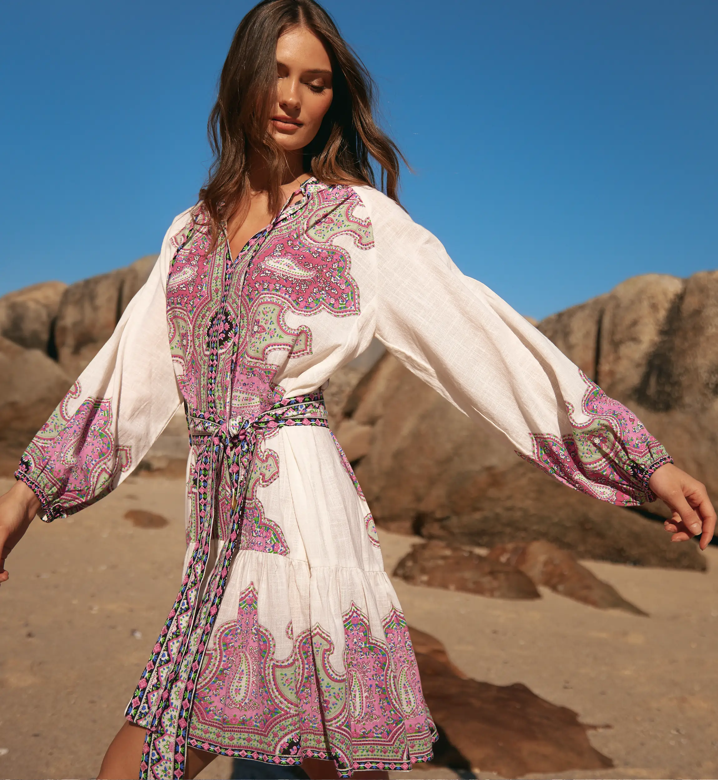 Miss June Short Isabella Dress Pink