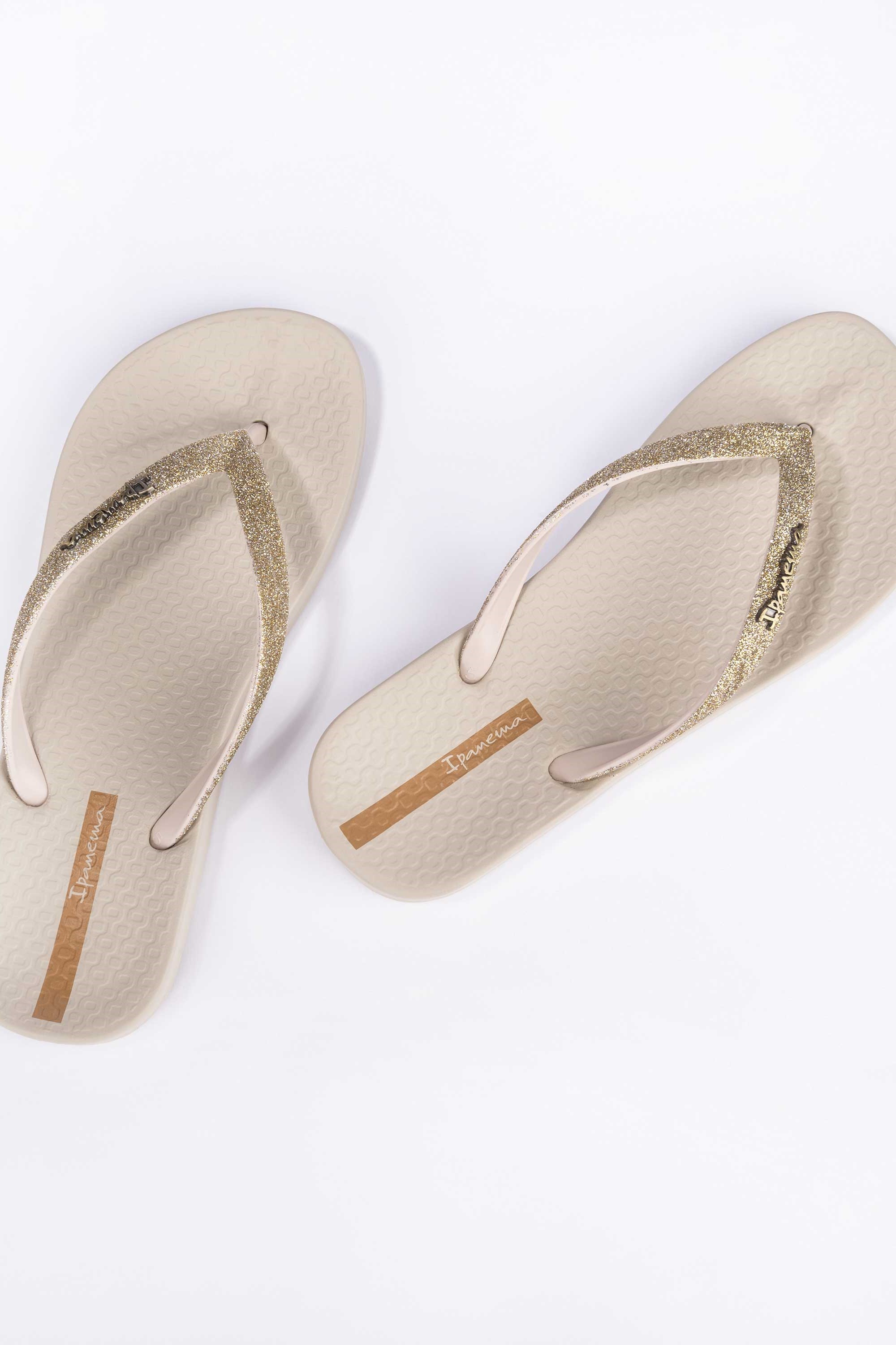 Ipanema Slippers Beige with Glitter