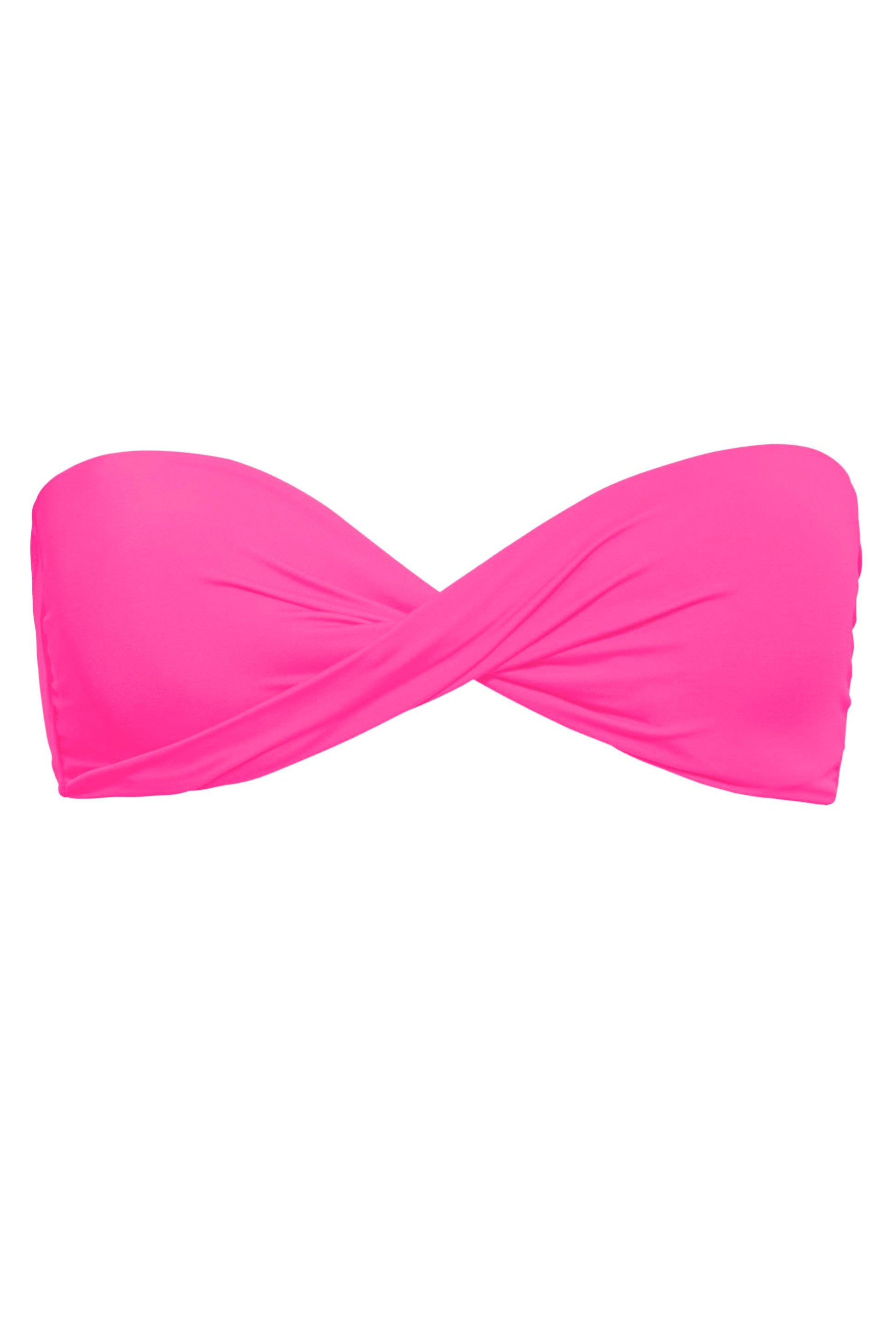 Phax Neon Roze Twist Bandeau Bikini Top 