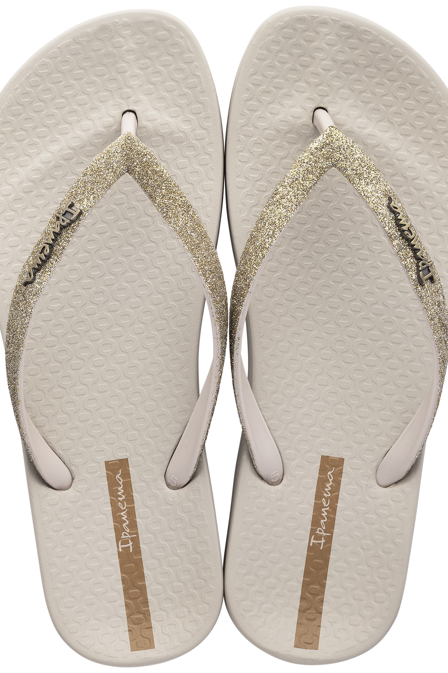 Ipanema Slippers Beige with Glitter