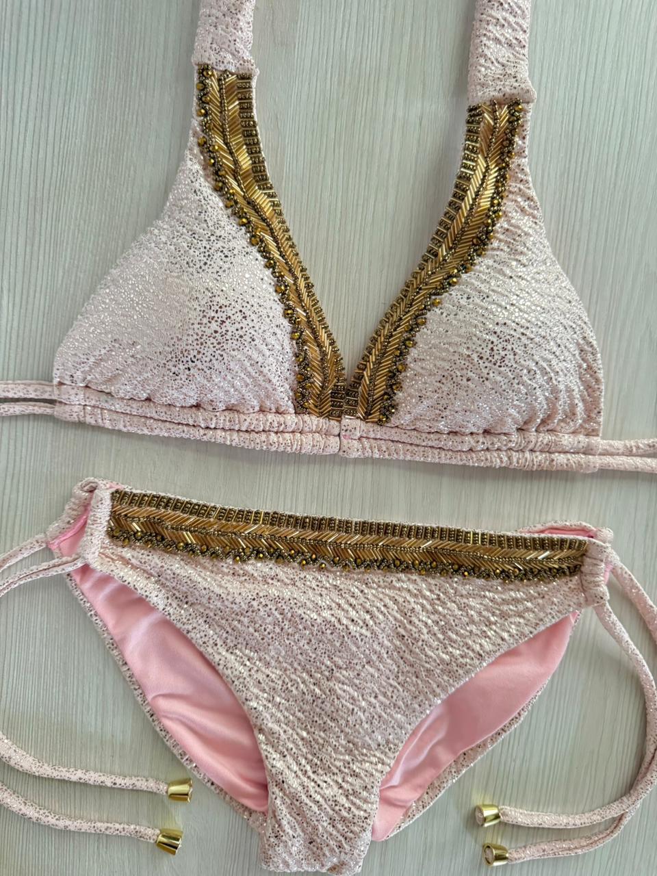 Beach Fashion Only Handmade Madeira Top Pink
