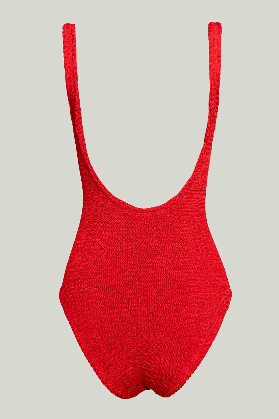Paramidonna Geribbeld Badpak Rood
