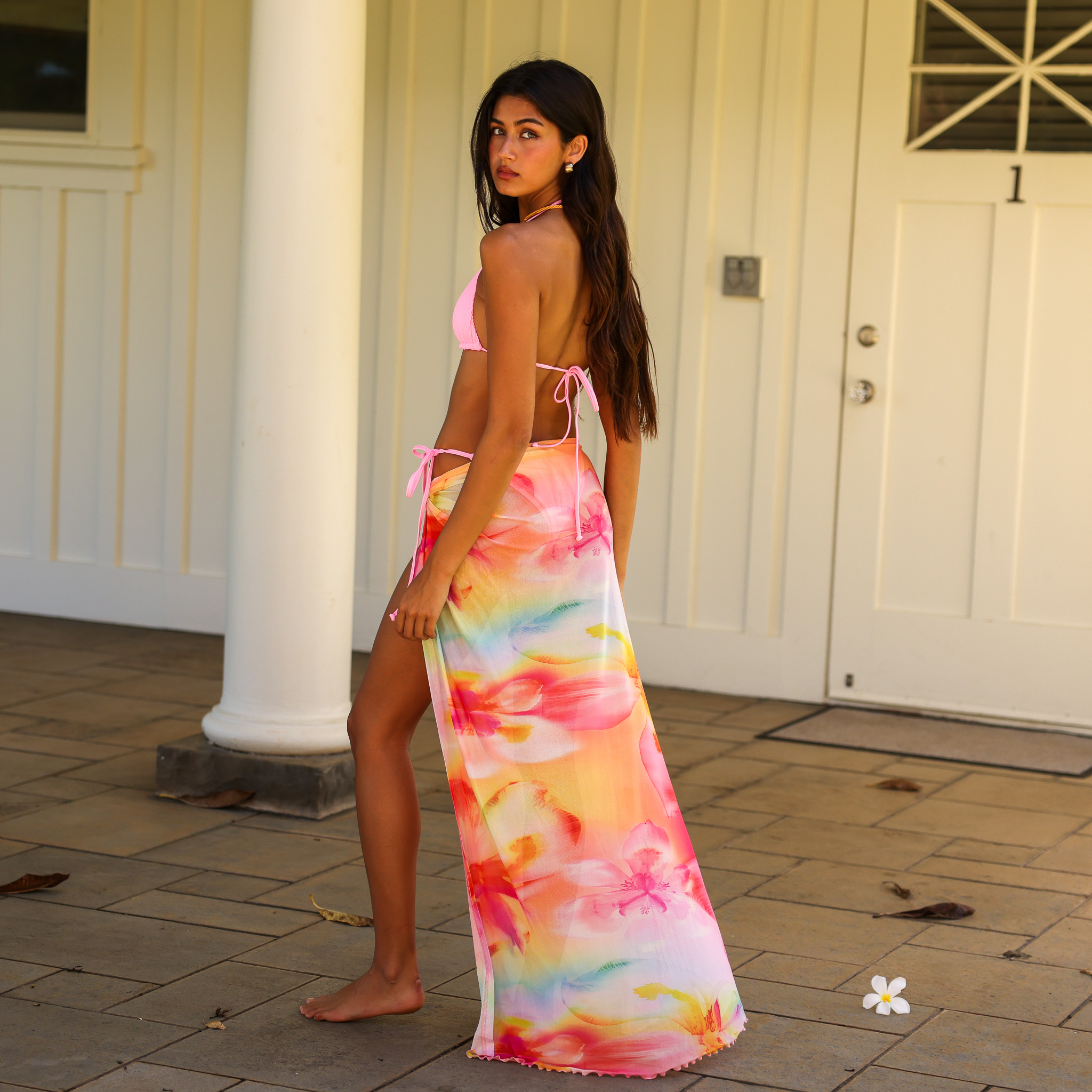 Kulani Kinis Frangipani Swirl Maxi Rok