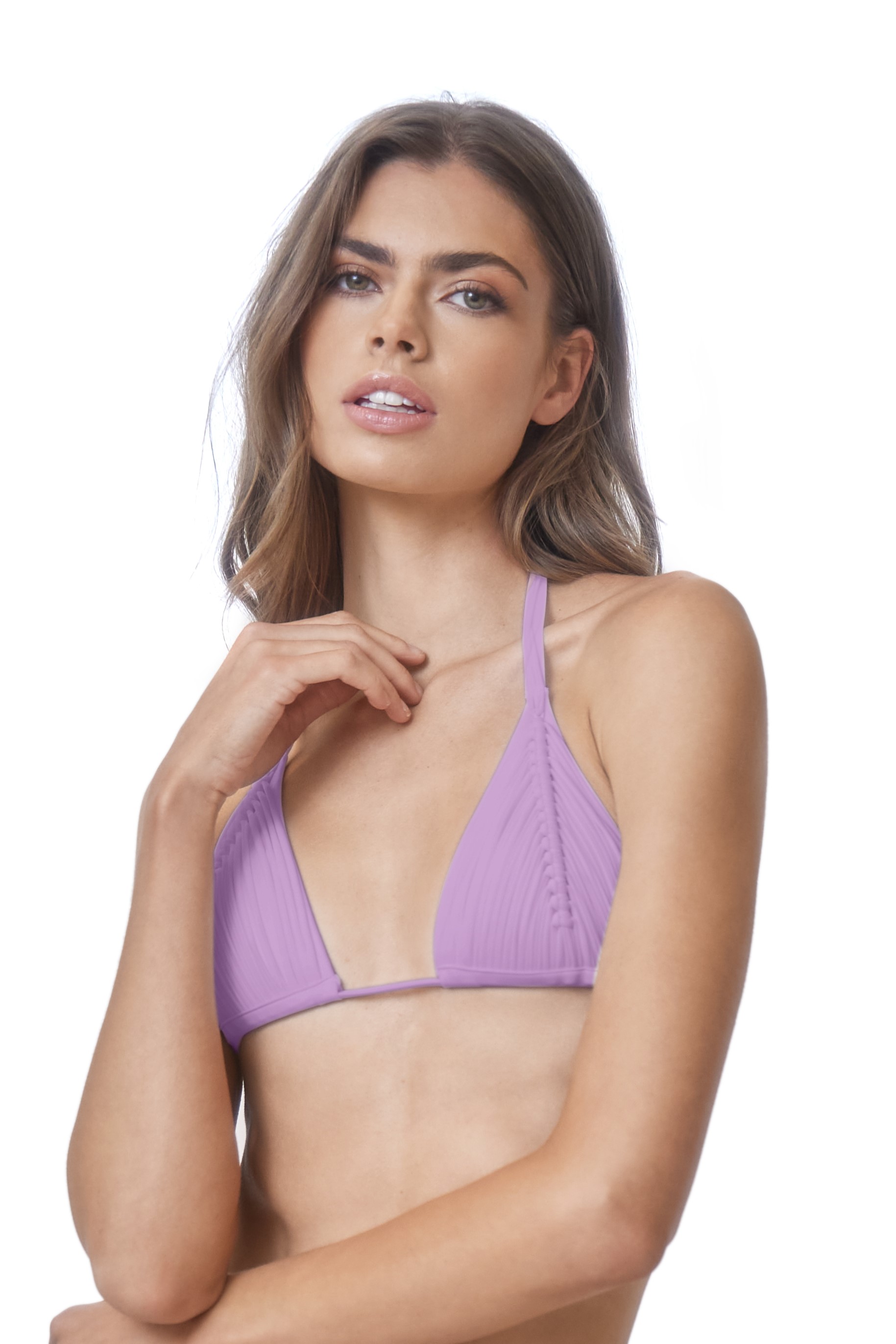 Pilyq Swim Violet Isla Triangle Bikini Top