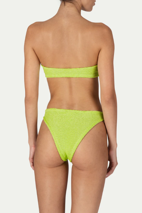 Paramidonna Frida Geribbelde Bandeau Bikini Pistachio