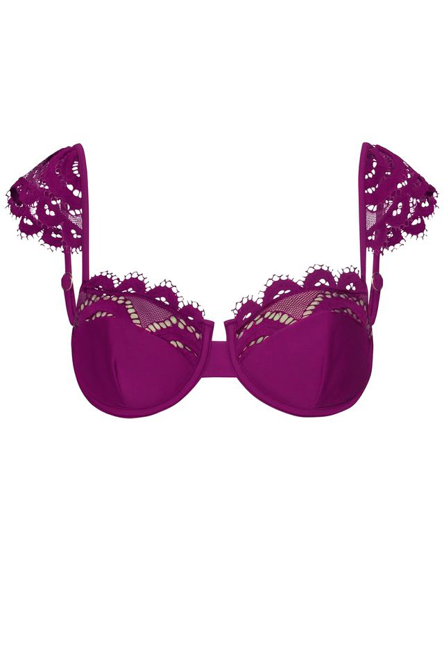 PQ Swim Merlot Kiss Kanten Beugel Top Bordeaux
