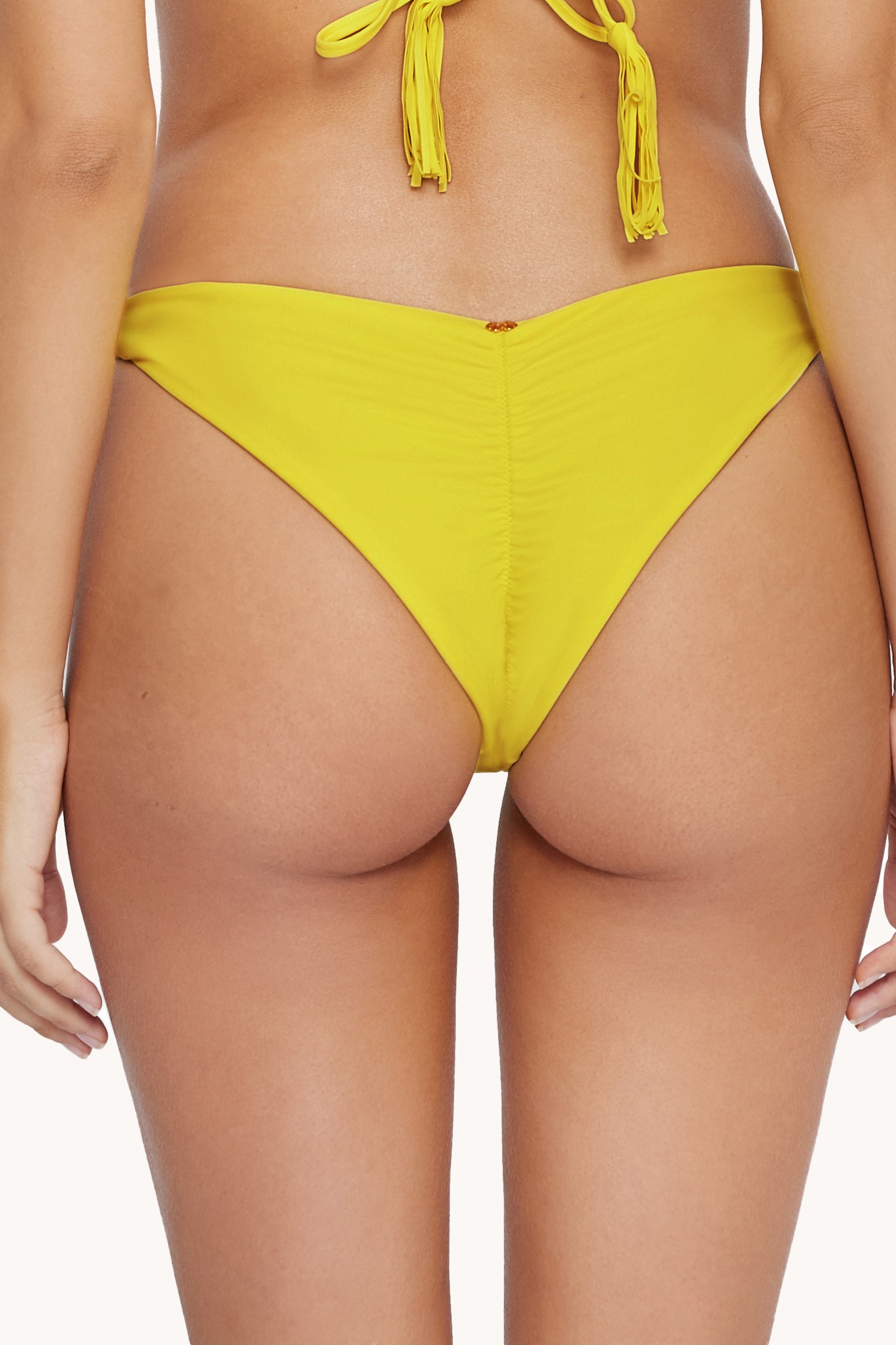 Pilyq Swim Lemon Drop Isla Scrunch Bikini Bottom