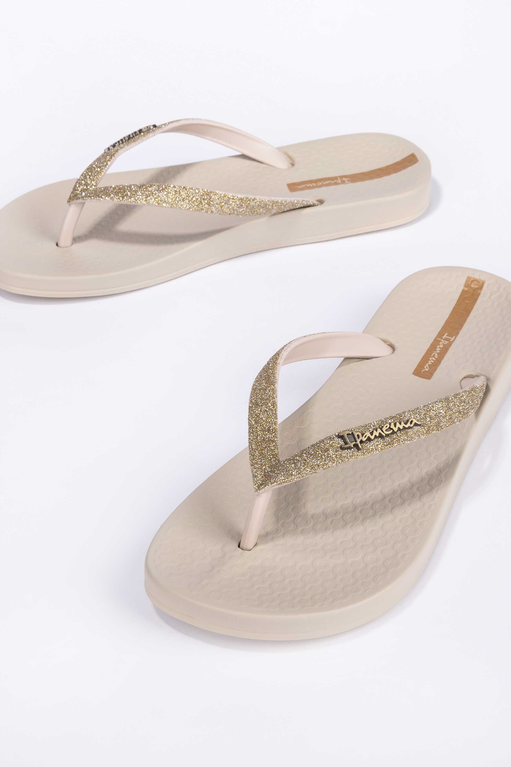 Ipanema Slippers Beige with Glitter