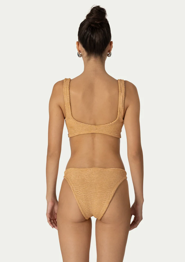 Paramidonna Irina Geribbelde One Size Bikini Lurex Peach Paramidonna Irina Geribbelde One Size Bikini Lurex Peach