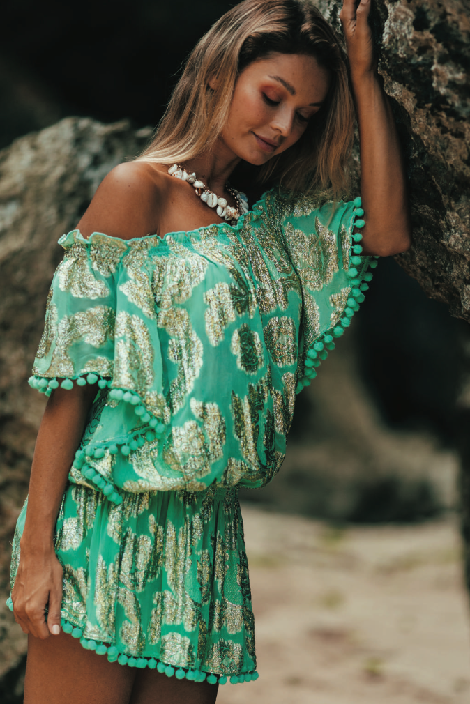 Miss June Korte Strandjurk River Agua Blauw