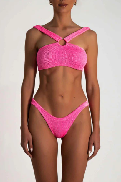 Paramidonna V-Neck Bikini Neon Pink