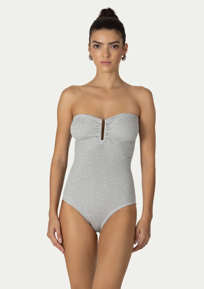 Paramidonna Frida Geribbeld One Size Badpak Zilver Paramidonna Frida Geribbeld One Size Badpak Zilver