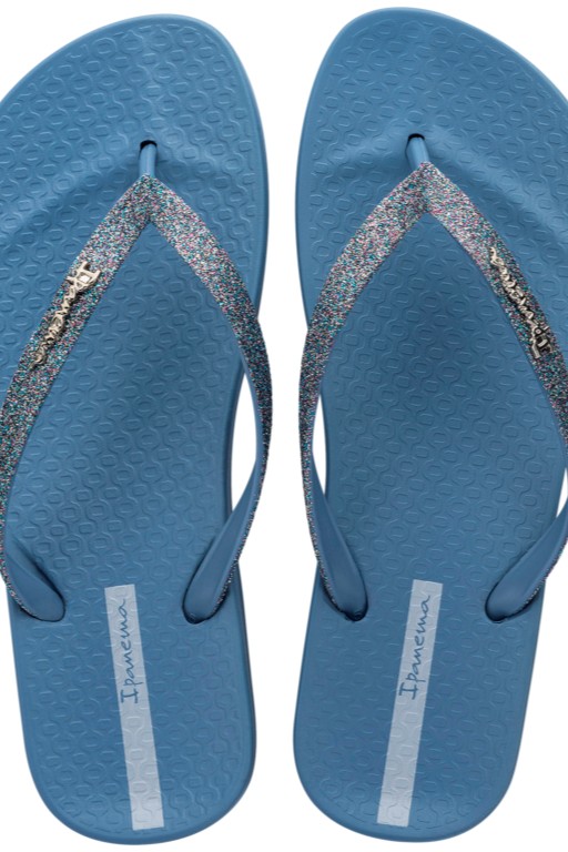 Ipanema Slippers Blauw Met Glitters