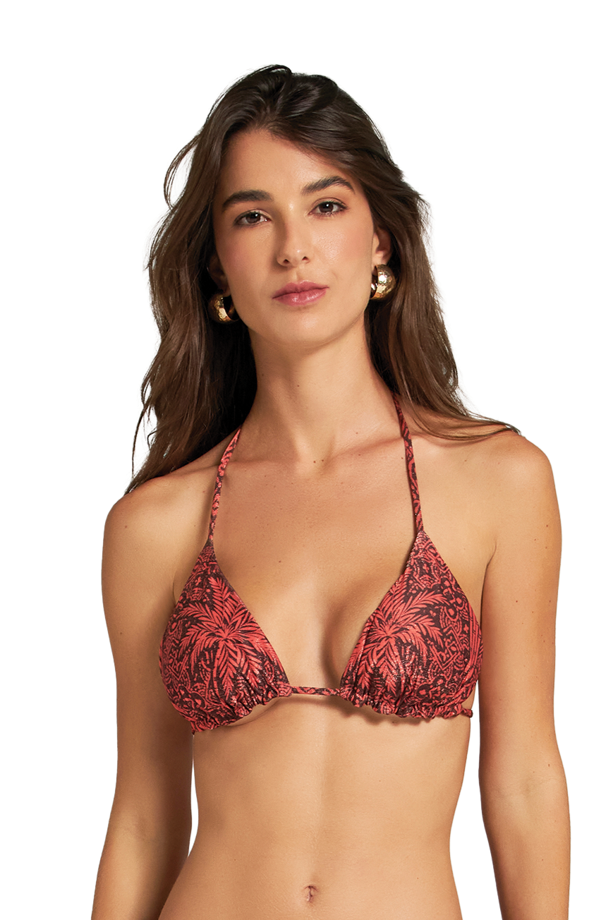 Cosita Linda African Twist Omkeerbare Triangel Bikini Top Cosita Linda African Twist Omkeerbare Triangel Bikini Top