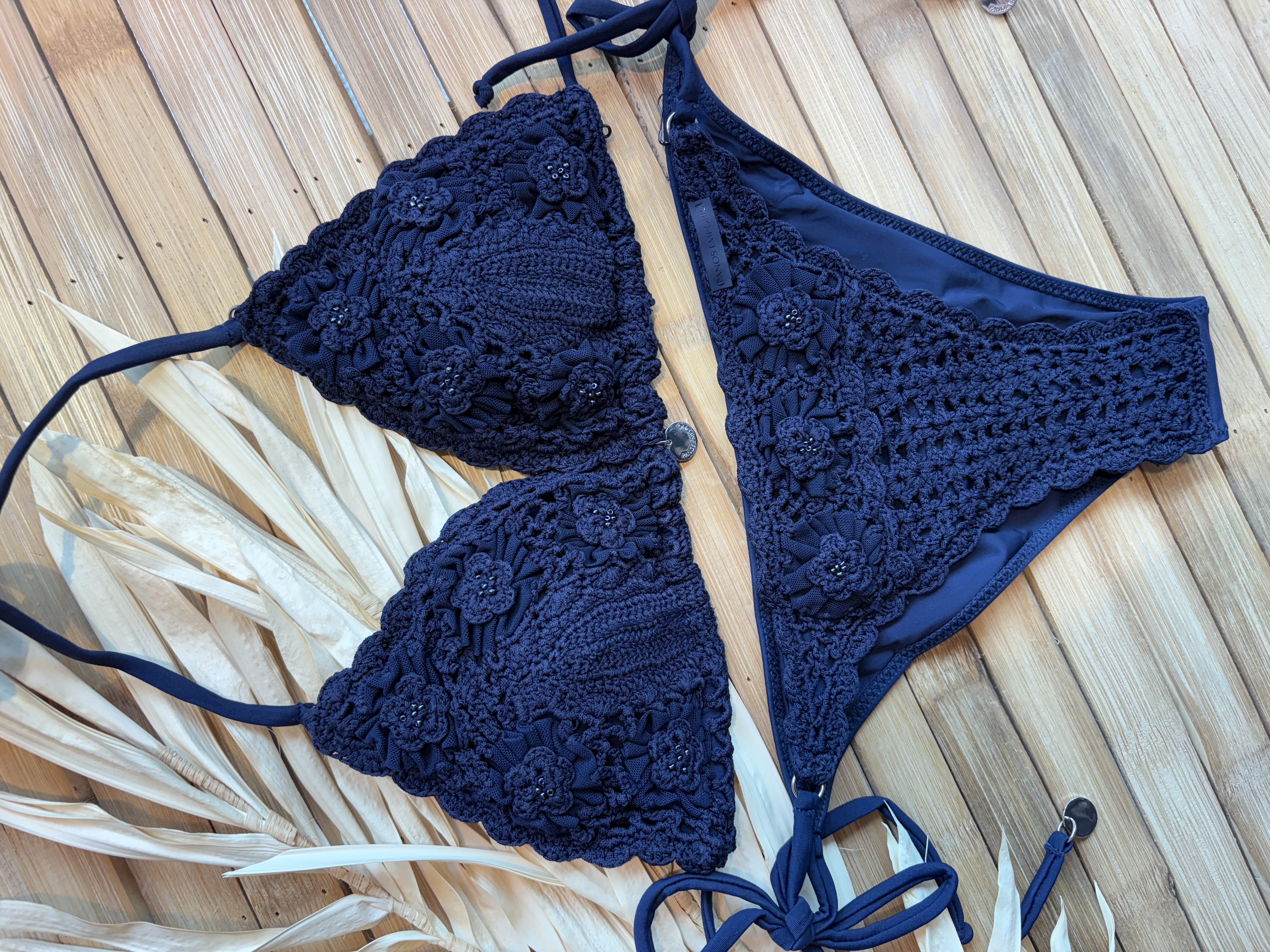 Panos Emporio Kandia Crochet Bikini Navy