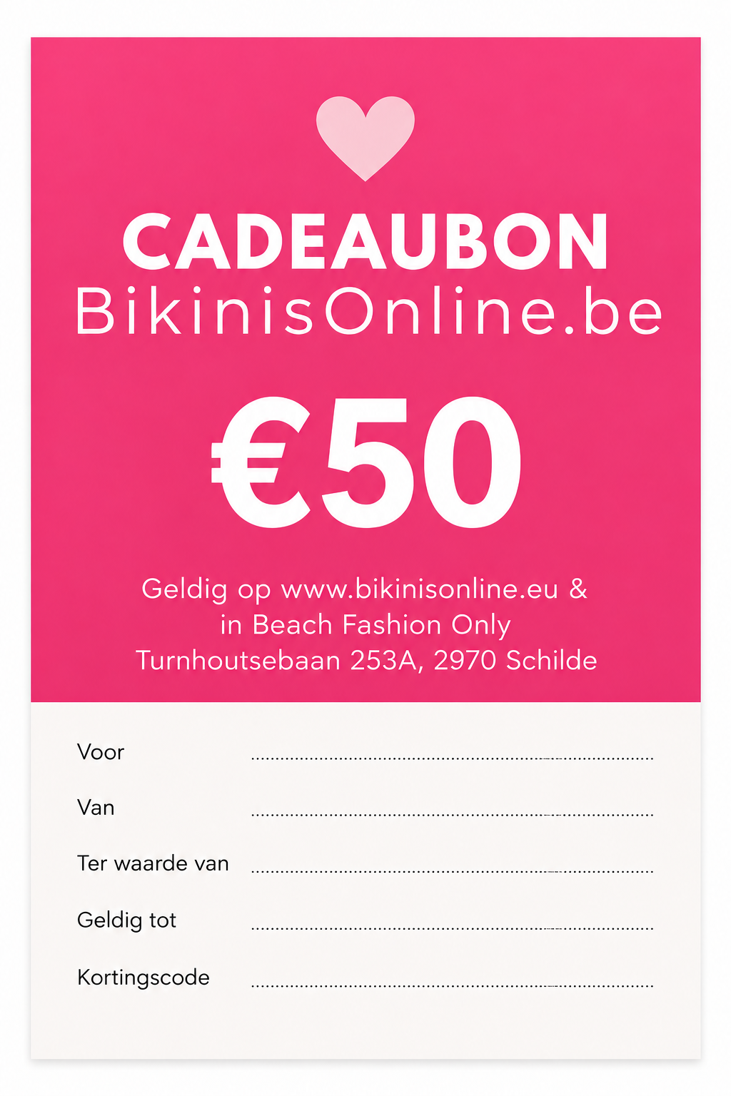Cadeaubon €50