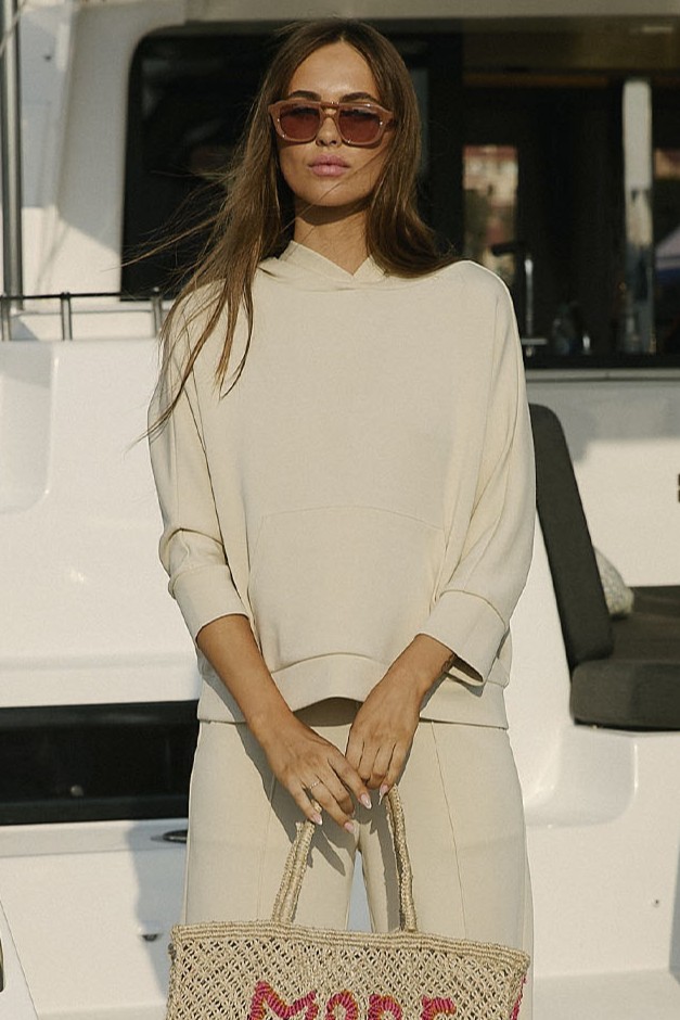 PQ Swim Taupe Travel Set Hoodie