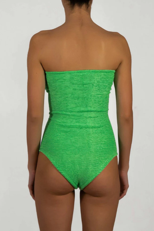 Paramidonna Frida Geribbeld Bandeau Badpak Kiwi