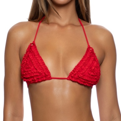 Luli Fama Sweet Love Red Triangle Top