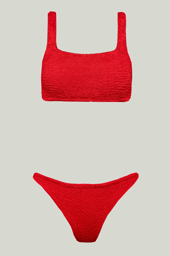 Paramidonna Ribbed Fashion Bikini Red