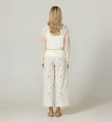Miss June Leni Pants Crochet White