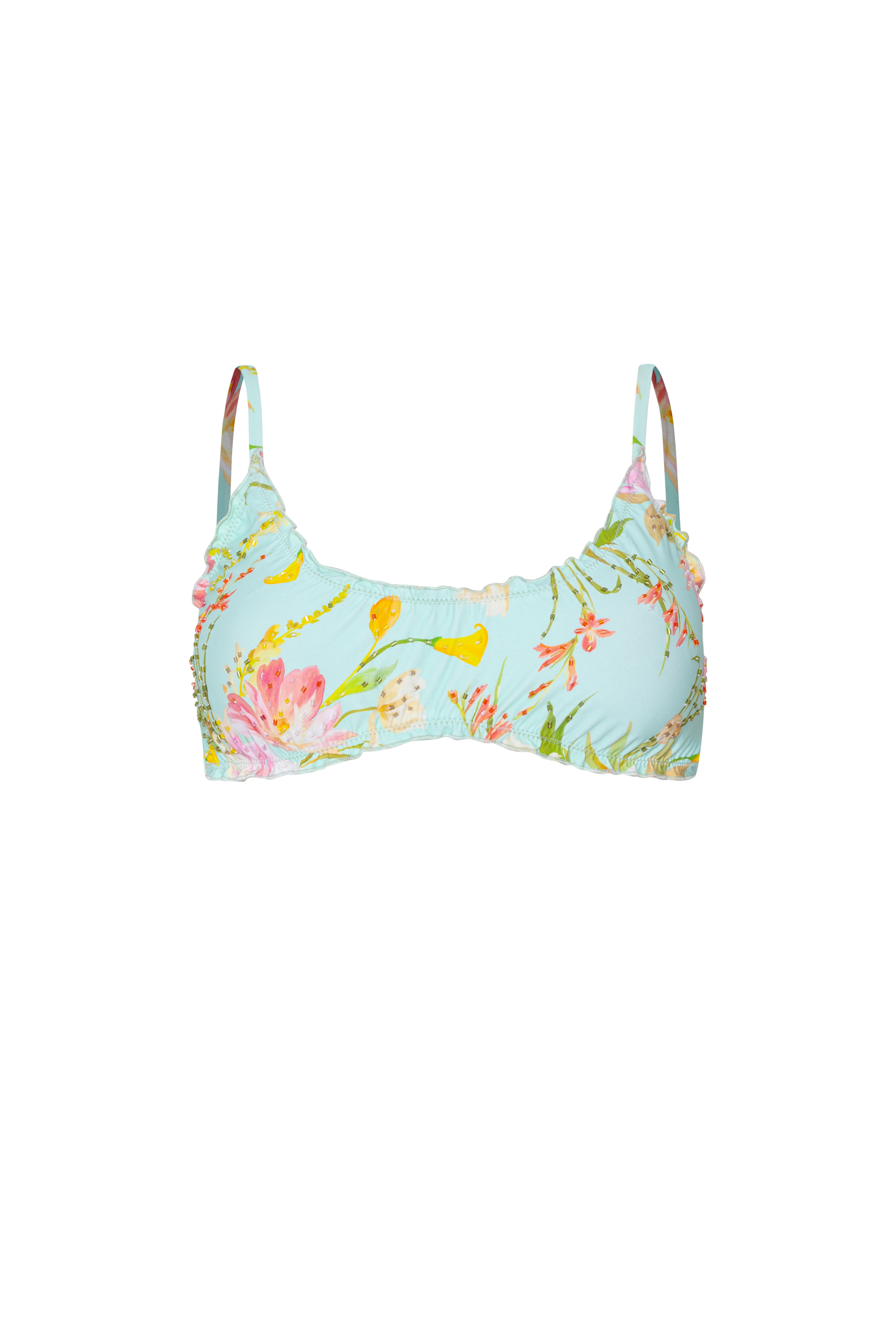 PQ Swim Petal Lettuce Edge Bralette Top PQ Swim Petal Lettuce Edge Bralette Top
