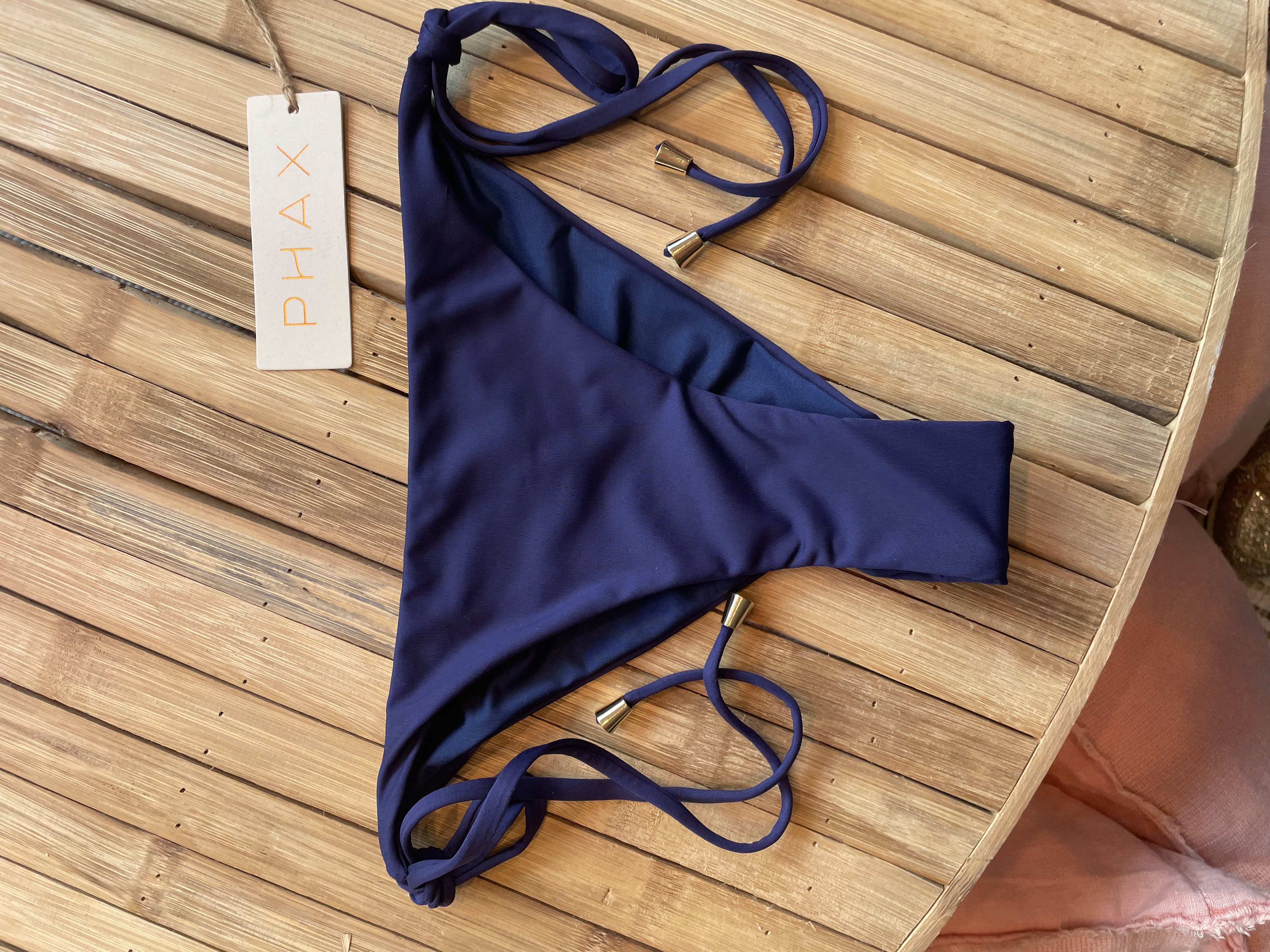 Phax Navy Blauwe Tie Side Bikini Broekje Phax Navy Blauwe Tie Side Bikini Broekje