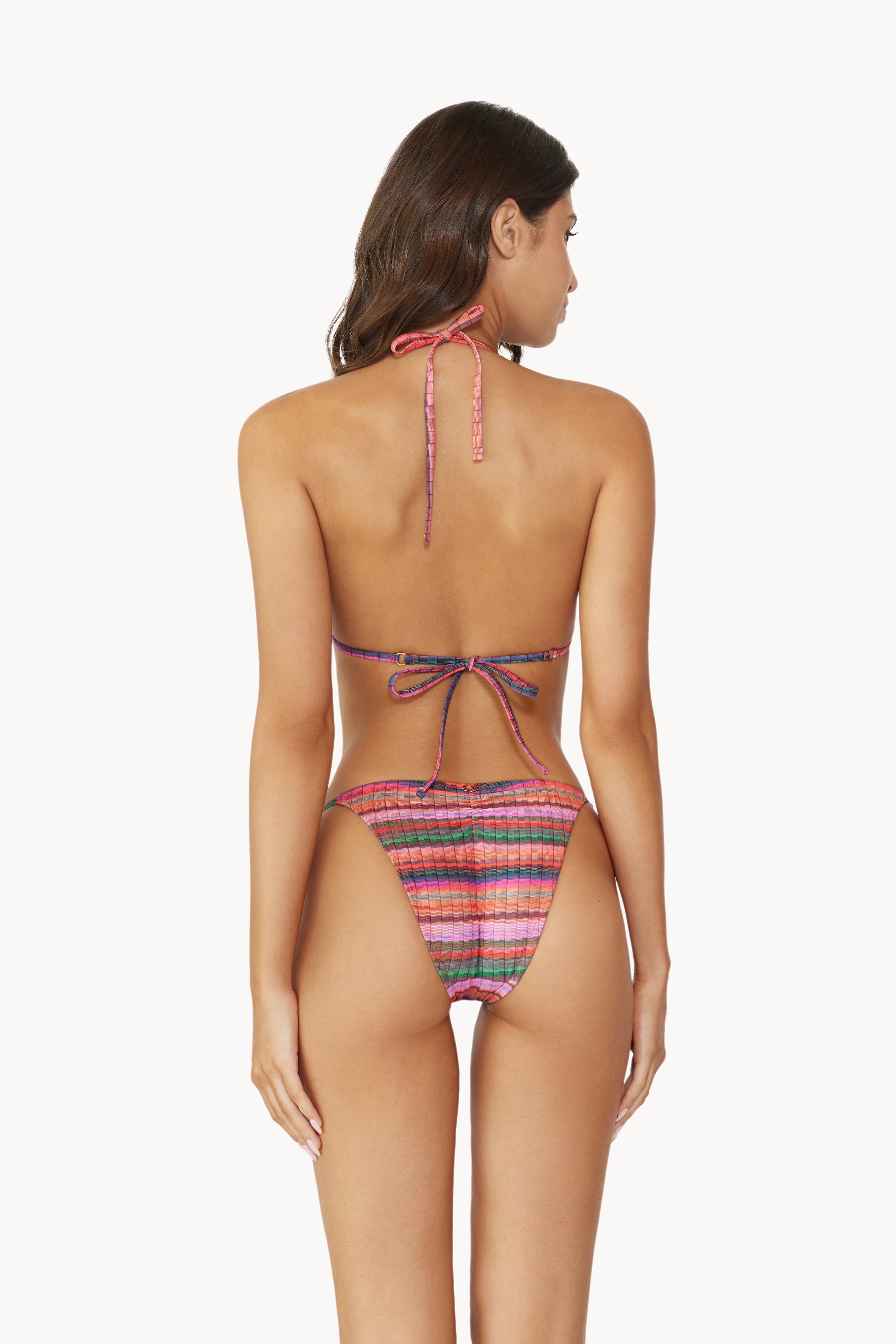 Pilyq Swim Jetty Stripe Triangle Bikini