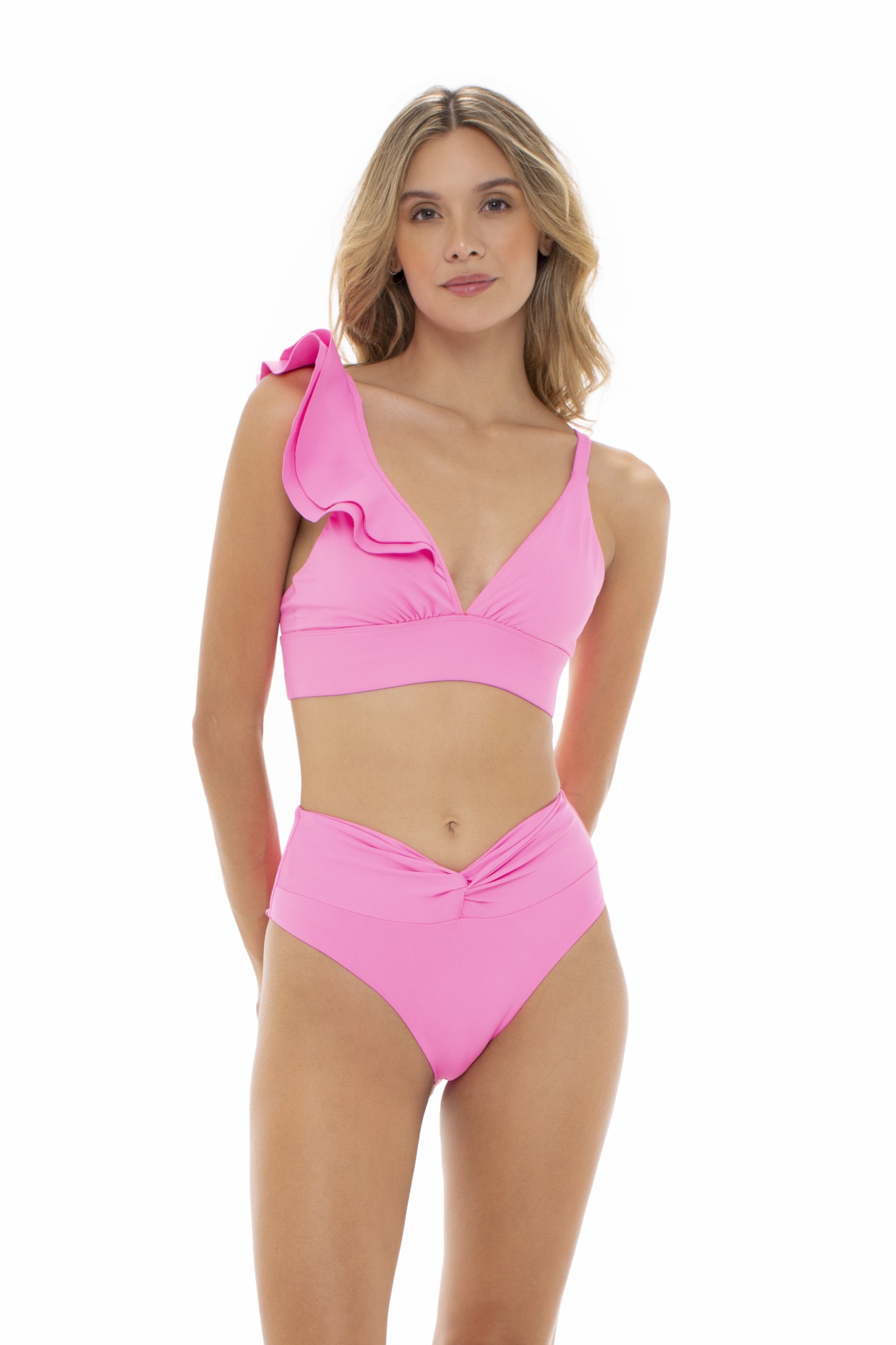 Milonga Palette Roze Ruffle Halter Bikini