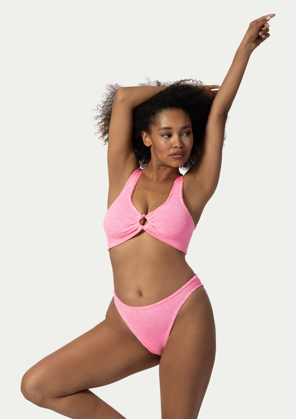 Paramidonna Irina Ribbed One Size Bikini Bubble Gum