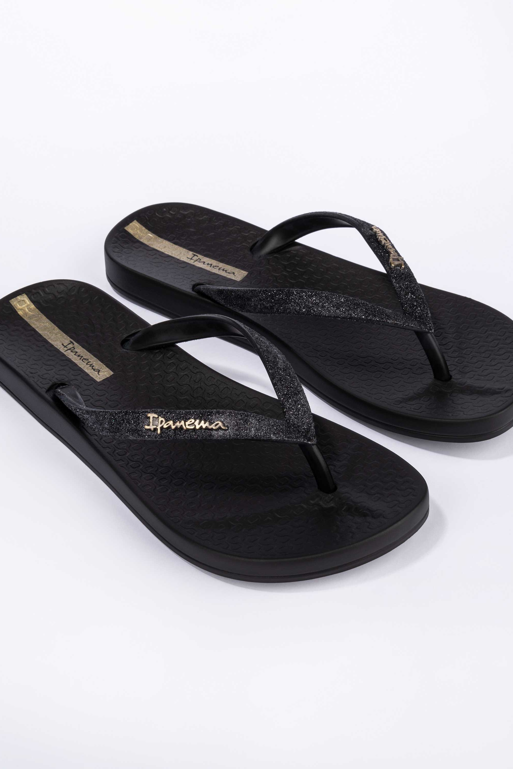 Ipanema Slippers Black with Glitter