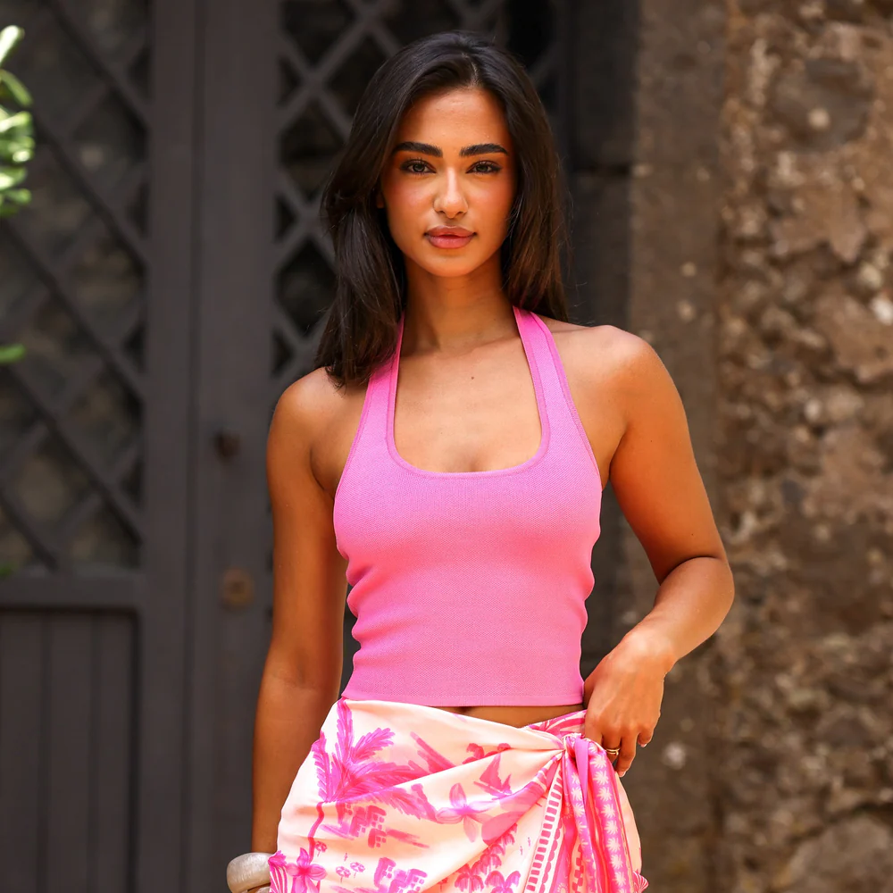 Kulani Kinis Sippin Pretty Knit Halter Top