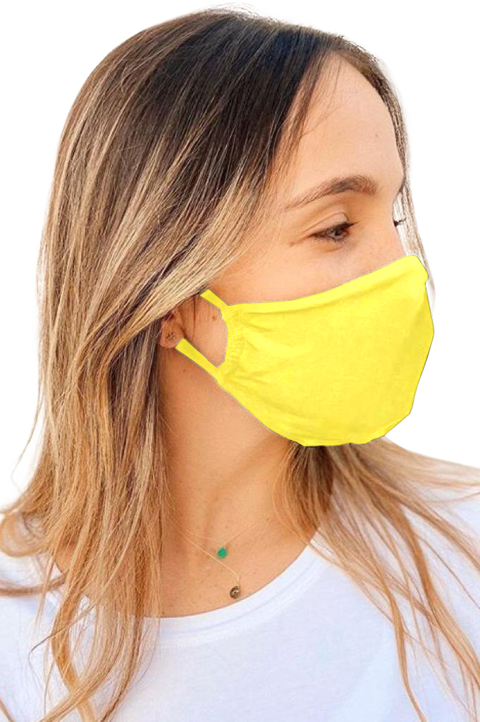 Trendy Wasbaar Mondkapje Geel 