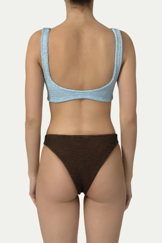 Paramidonna Emily Geribbelde Fashion Bikini Choco/Sky