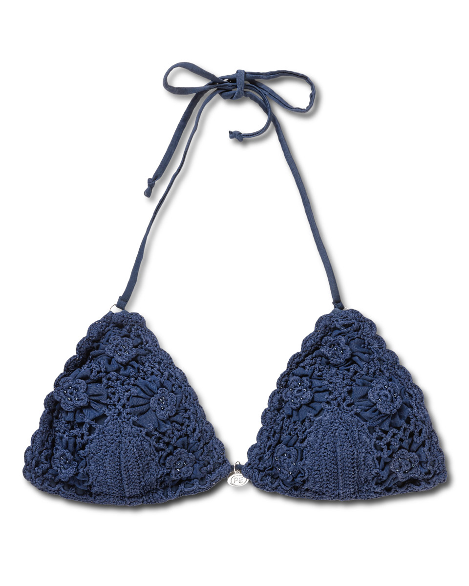 Panos Emporio Kandia Crochet Top Navy Panos Emporio Kandia Crochet Top Navy