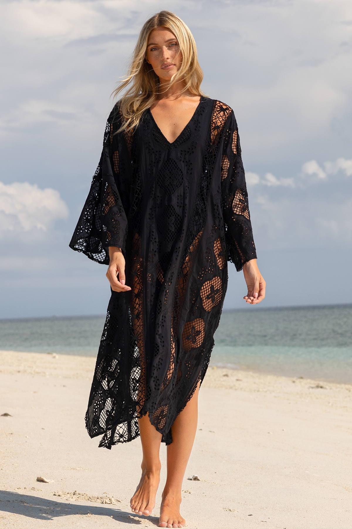 Miss June Lange Kaftan Eden Zwart Miss June Lange Kaftan Eden Zwart