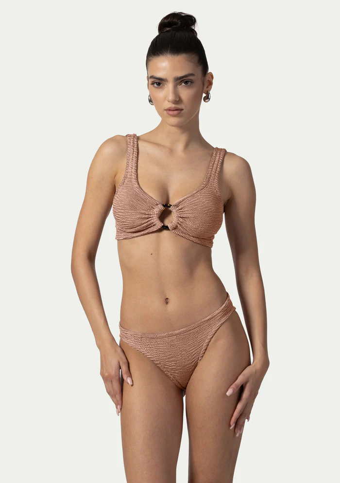 Paramidonna Irina Geribbelde One Size Bikini Beige