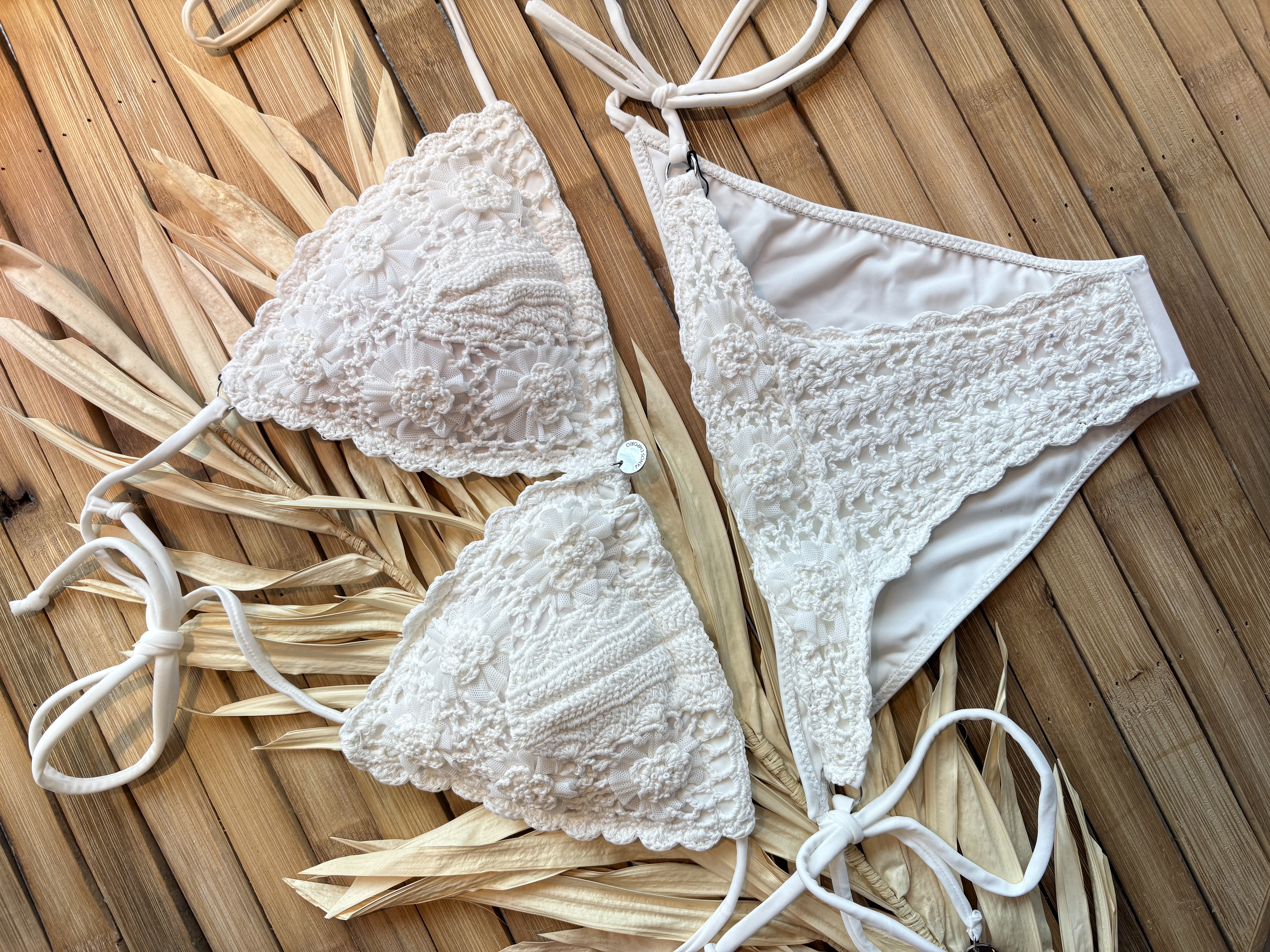 Panos Emporio Kandia Crochet Bikini White