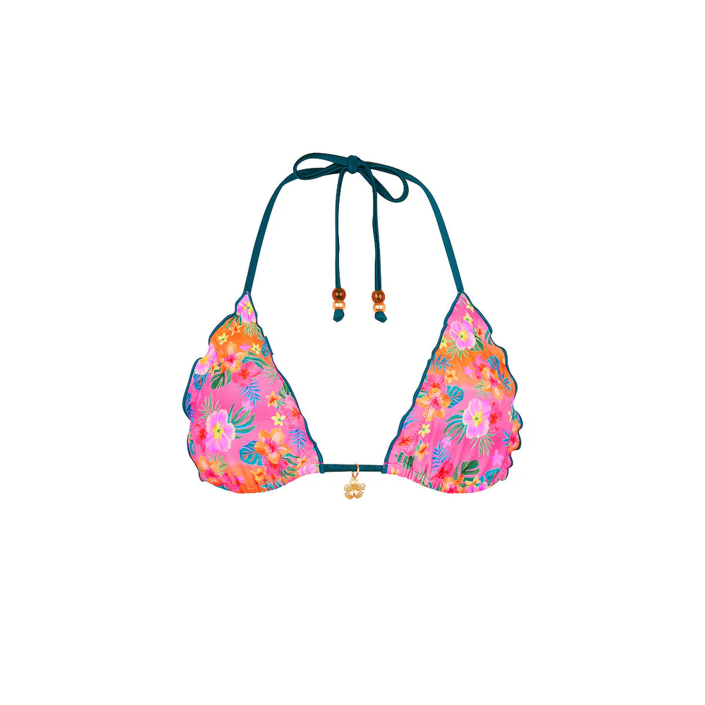 Kulani Kinis Summer Glow Lettuce Edge Triangle Top