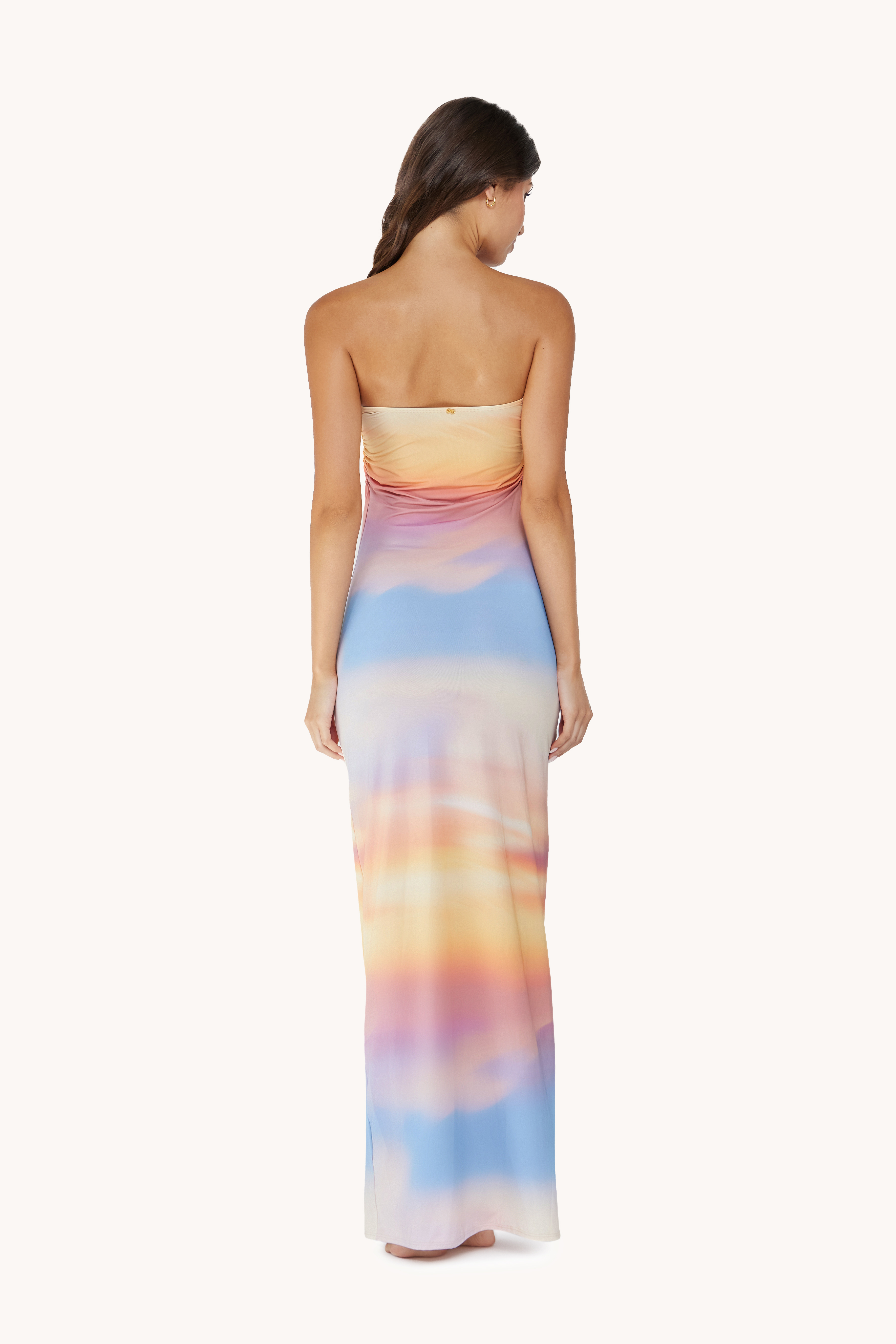 Shop The Look: Sunset Skies Mila Triangle Bikini + Strapless Dress