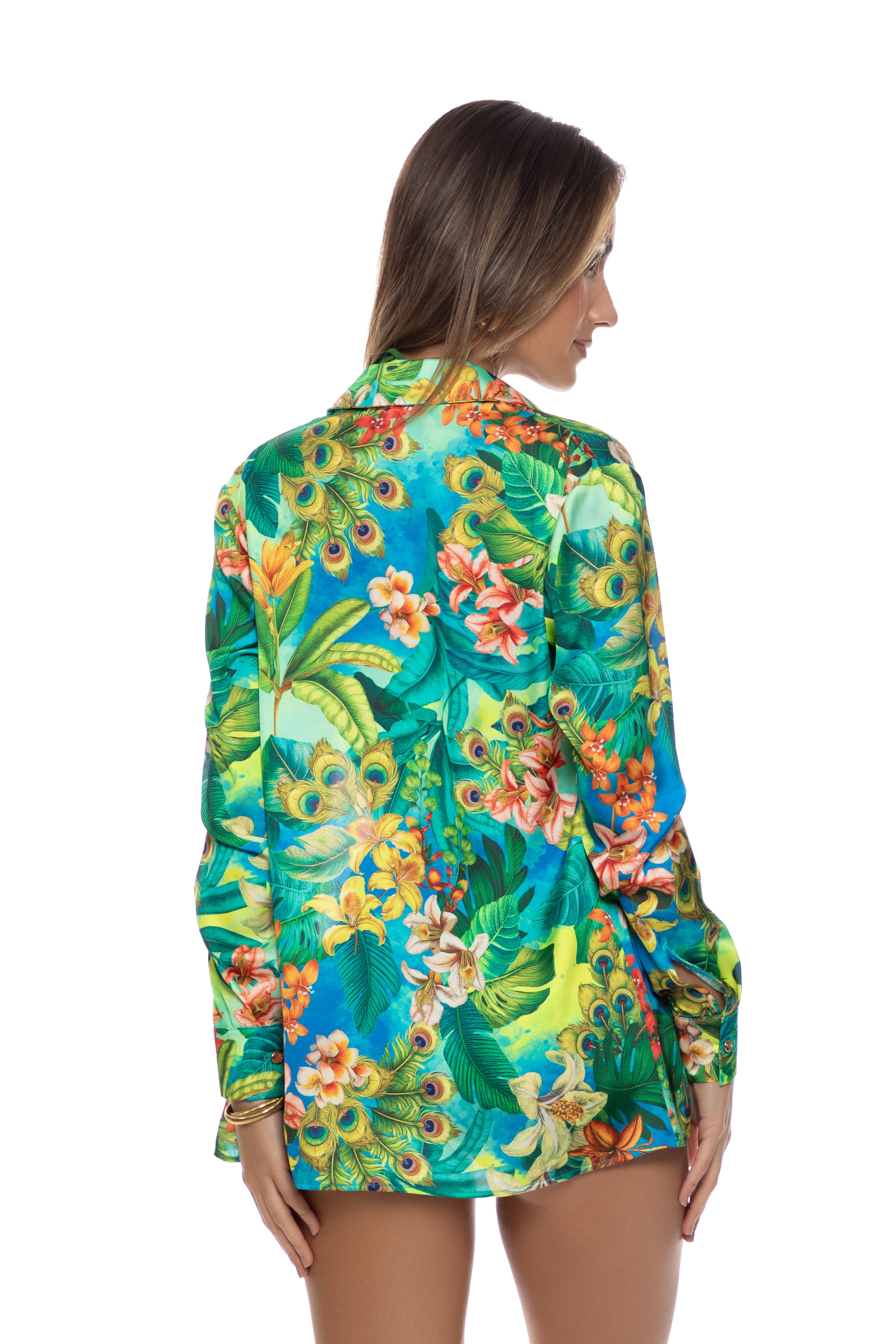 Luli Fama Peacock Affair Blouse