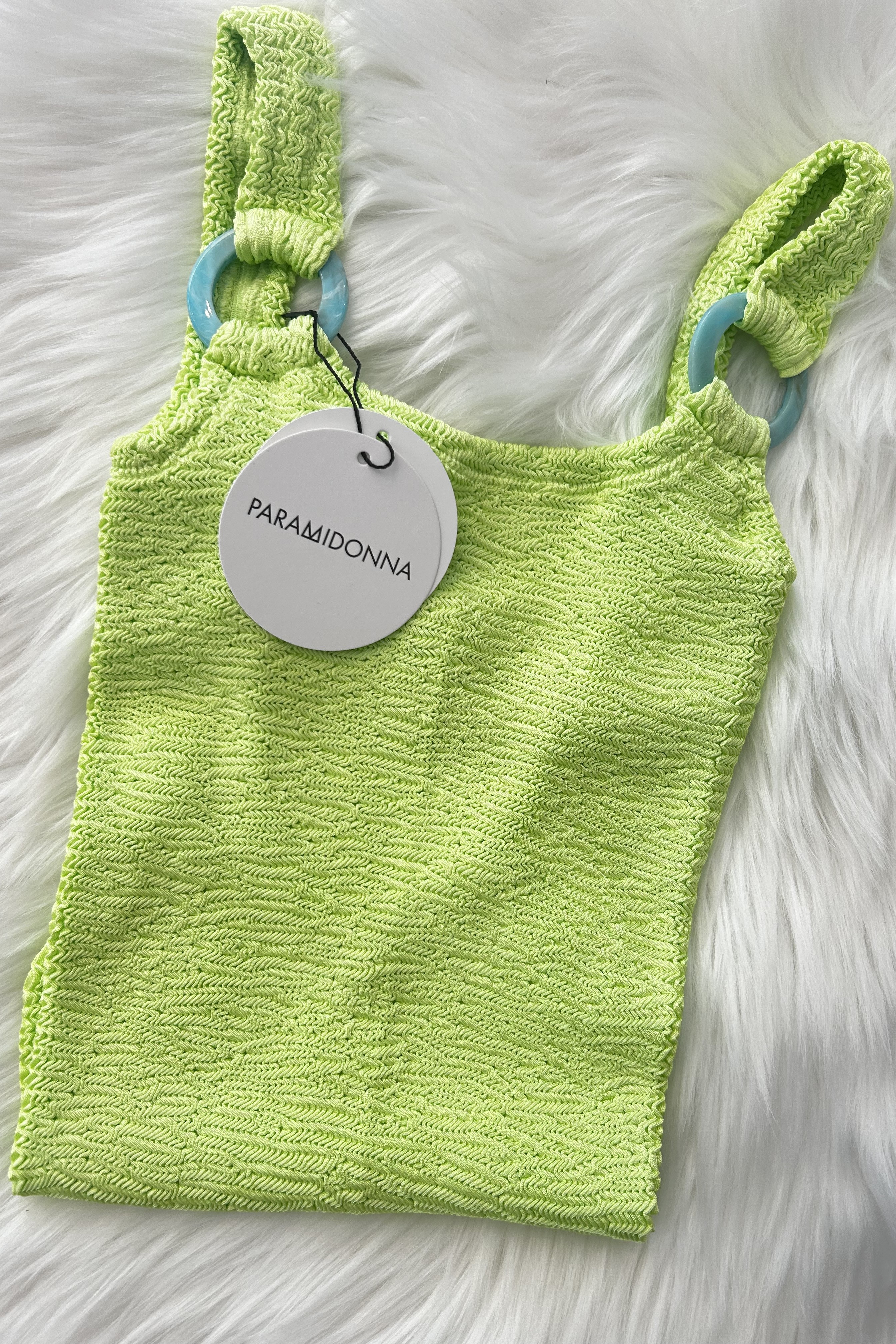 Paramidonna Sophia Ribbed Swimsuit Pistachio