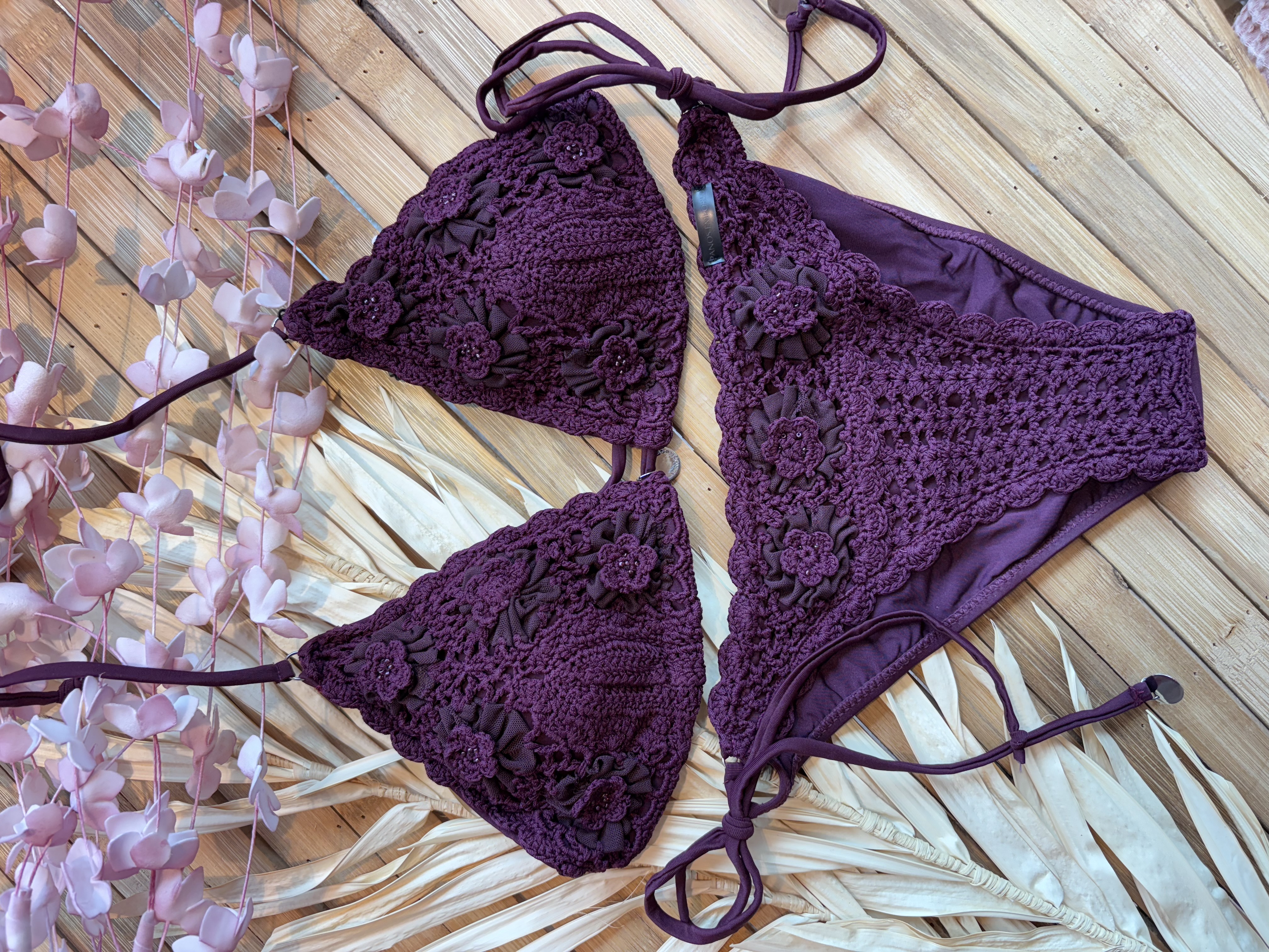 Panos Emporio Kandia Crochet Bikini Berry
