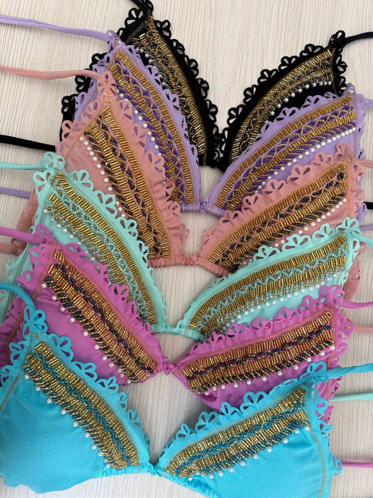 Beach Fashion Only Leli Triangle Bikini Black