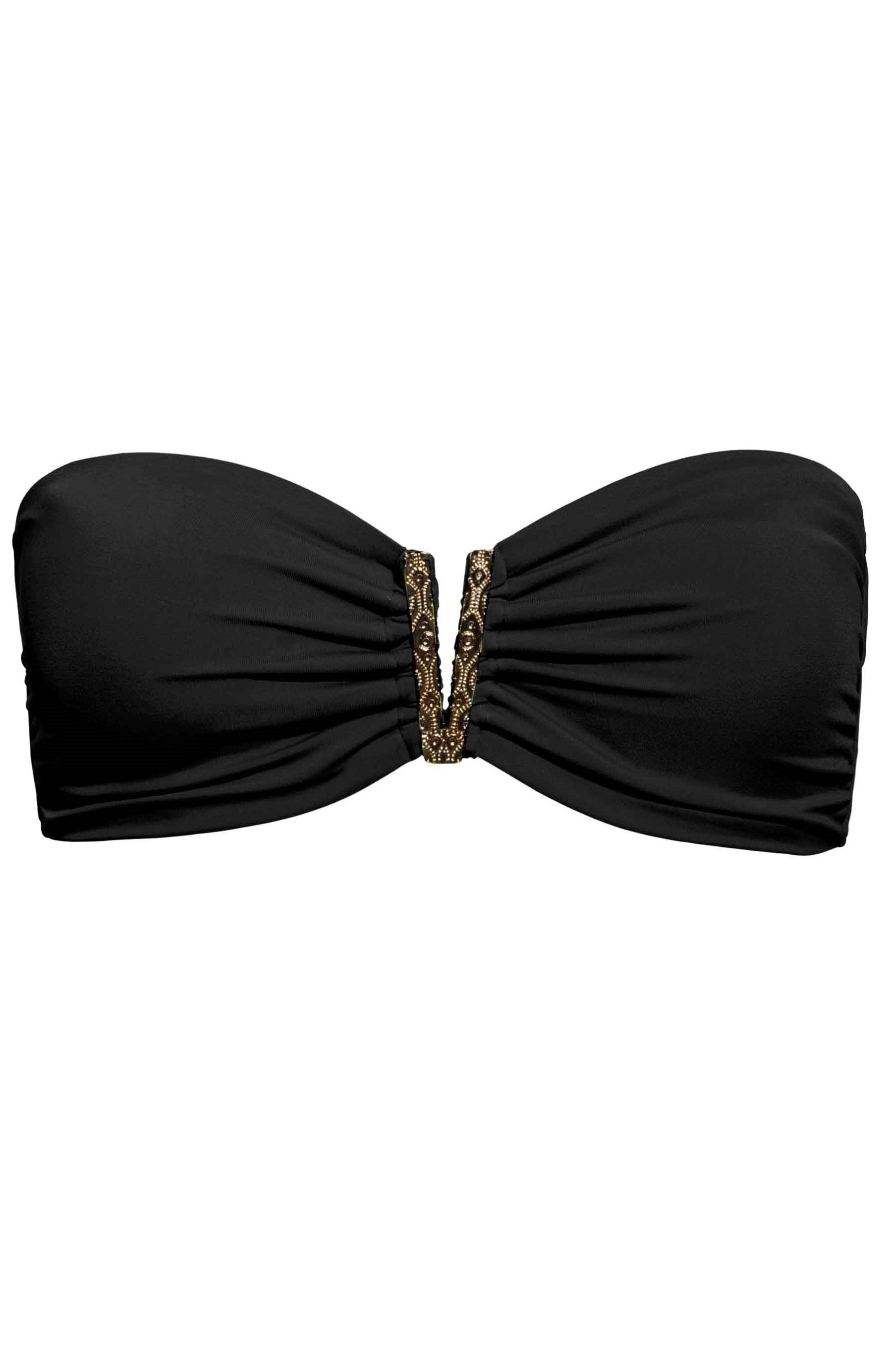 Phax Zwarte V - Bandeau Bikini Top 