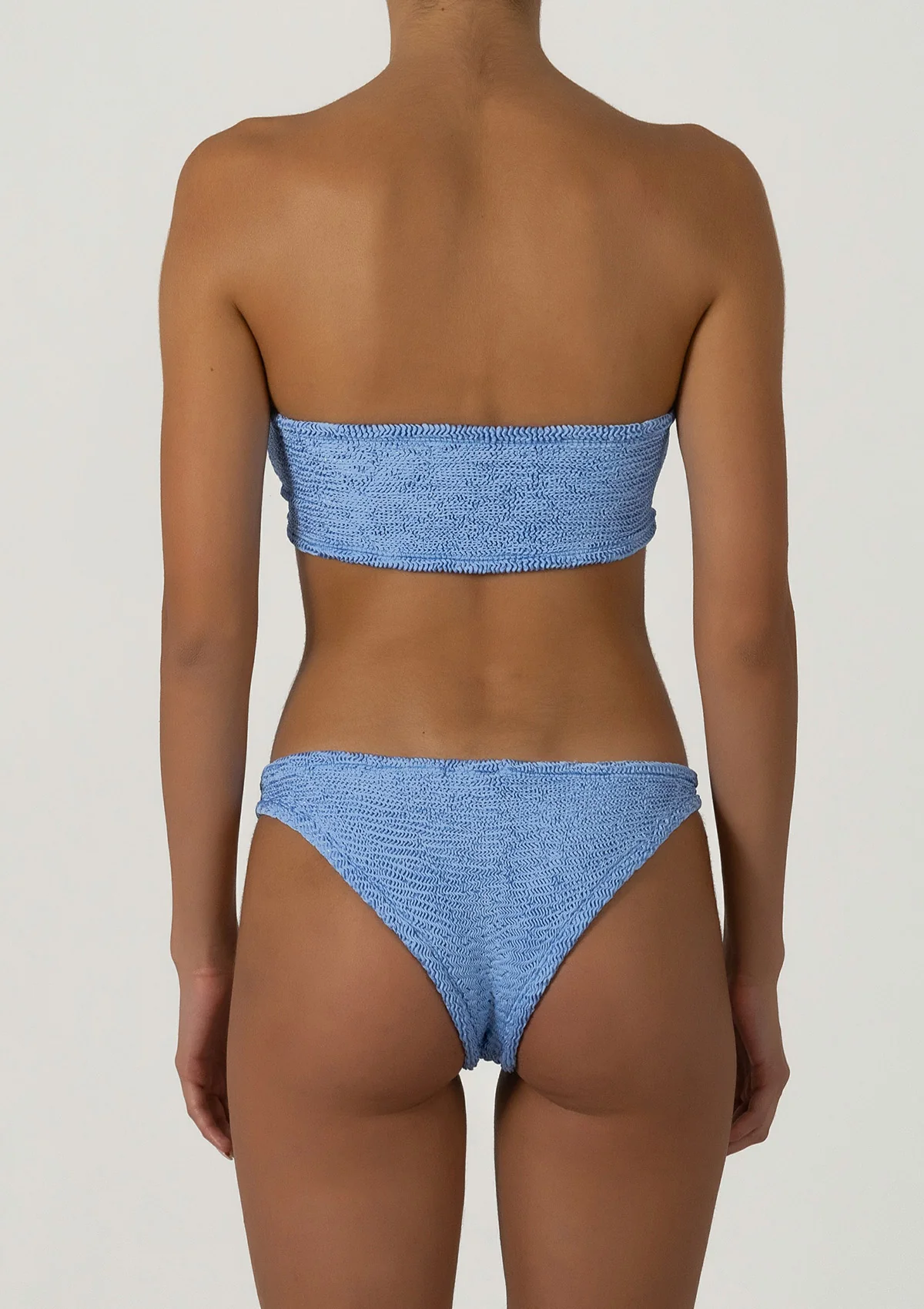 Paramidonna Geribbelde Bandeau Bikini Lavendel