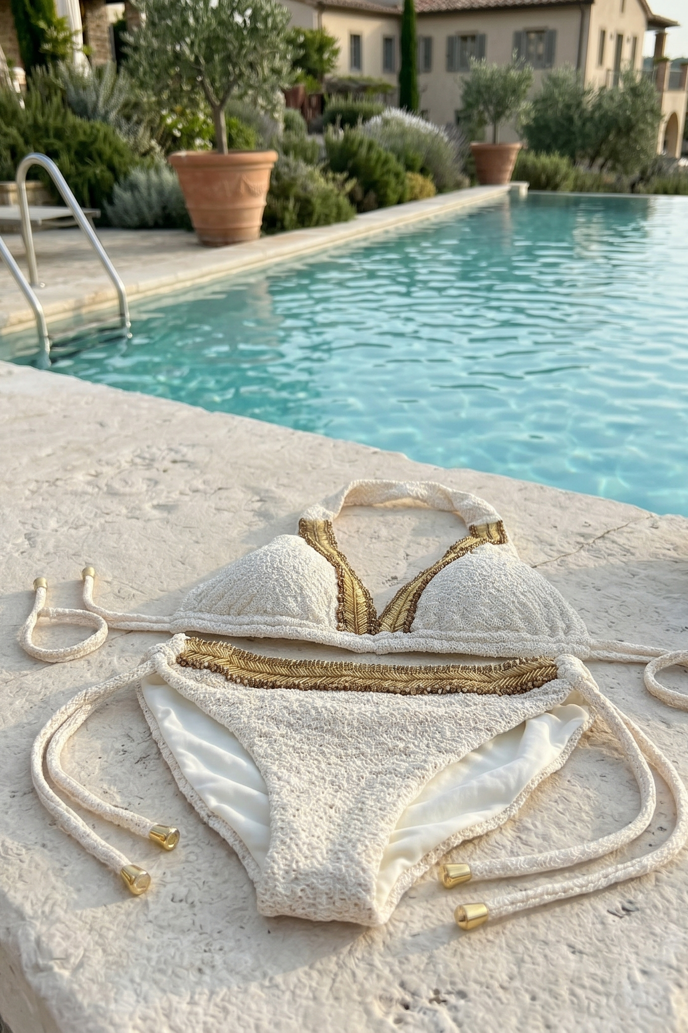 Beach Fashion Only Handmade Madeira Bikini Gold